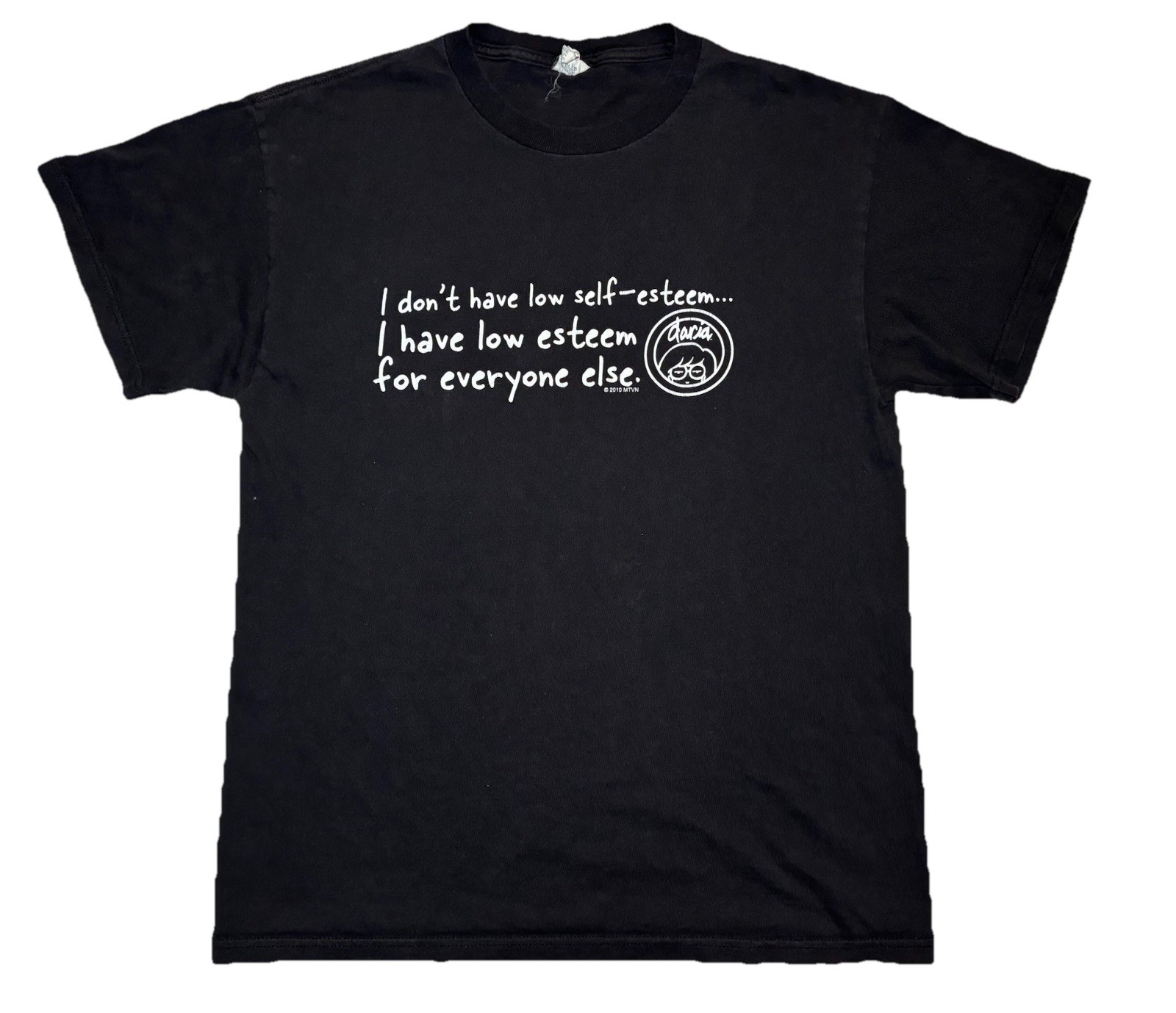 Rare Daria Low Self Esteem MTV T Shirt Promo 2010 Adult M Retro TV Show 90s Y2K