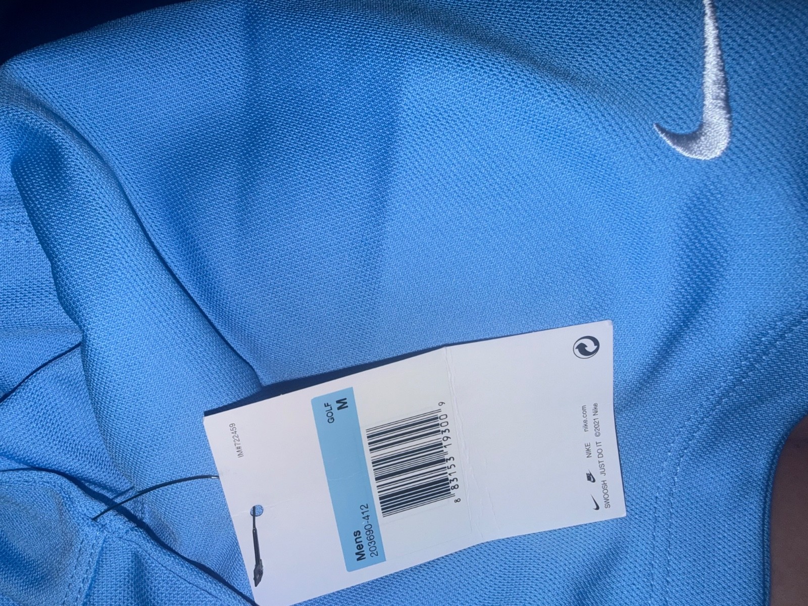 Mens Nike Blue Golf Polo