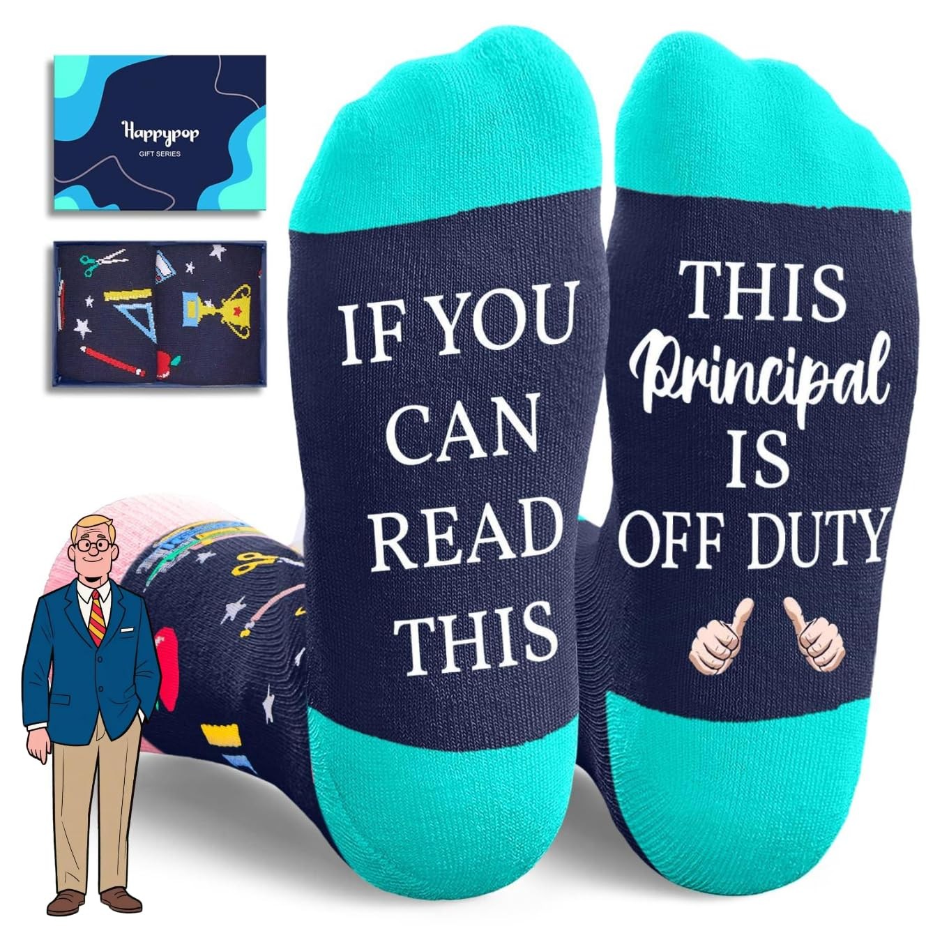 HAPPYPOP Principal Appreciation Gifts Ideas – Vice Assistant Principal Socks …