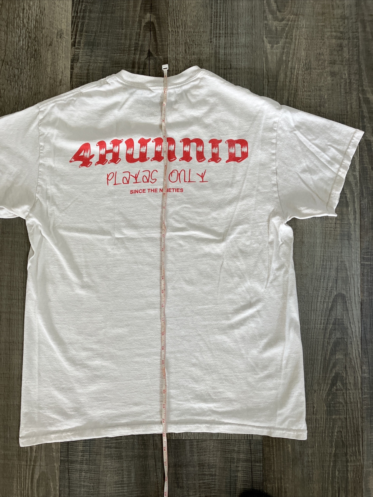 4 Hunnid YG Playas Only White Medium T-shirt