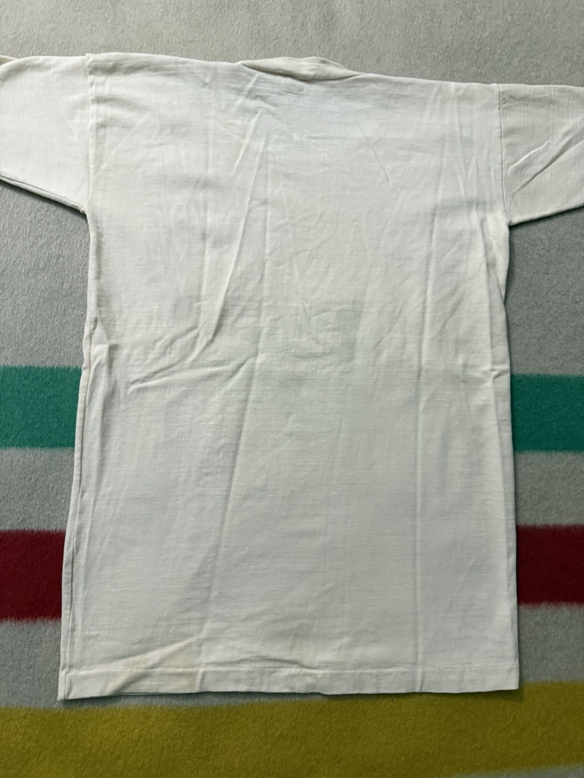 Vintage 30s 40s Paneled White Blank Tee Jersey All 100% Cotton 20.5×30 Very Rare