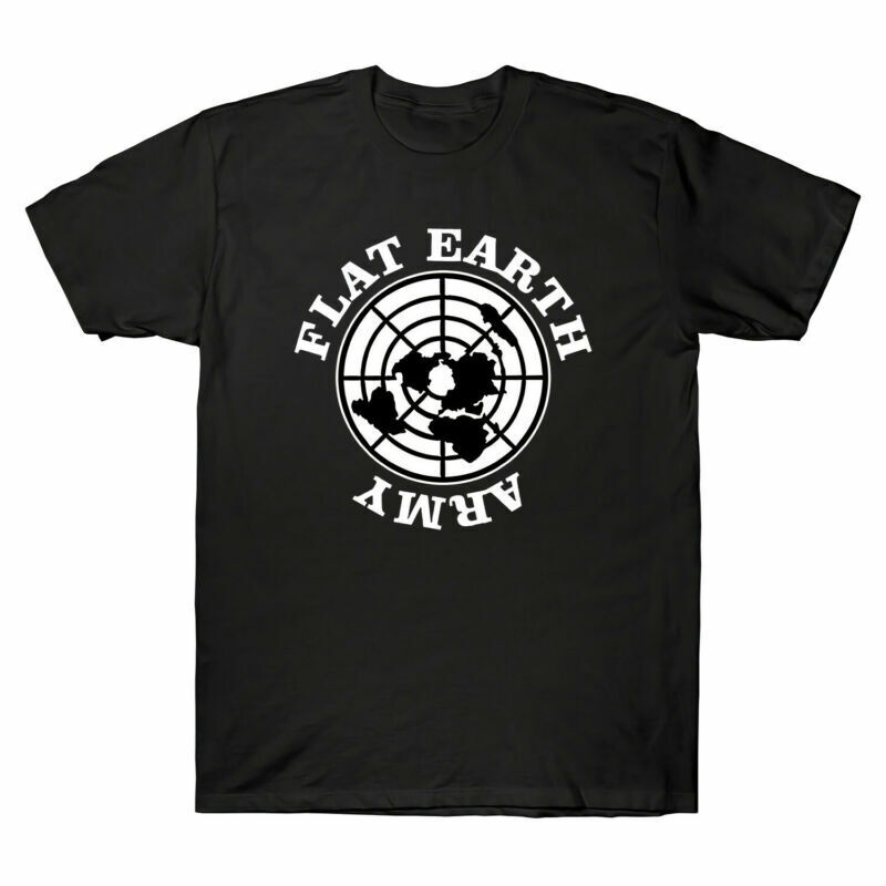 FLAT EARTH ARMY Men’s T-SHIRT – Truth Movement, Flatearth Theory, Cult Funny Tee