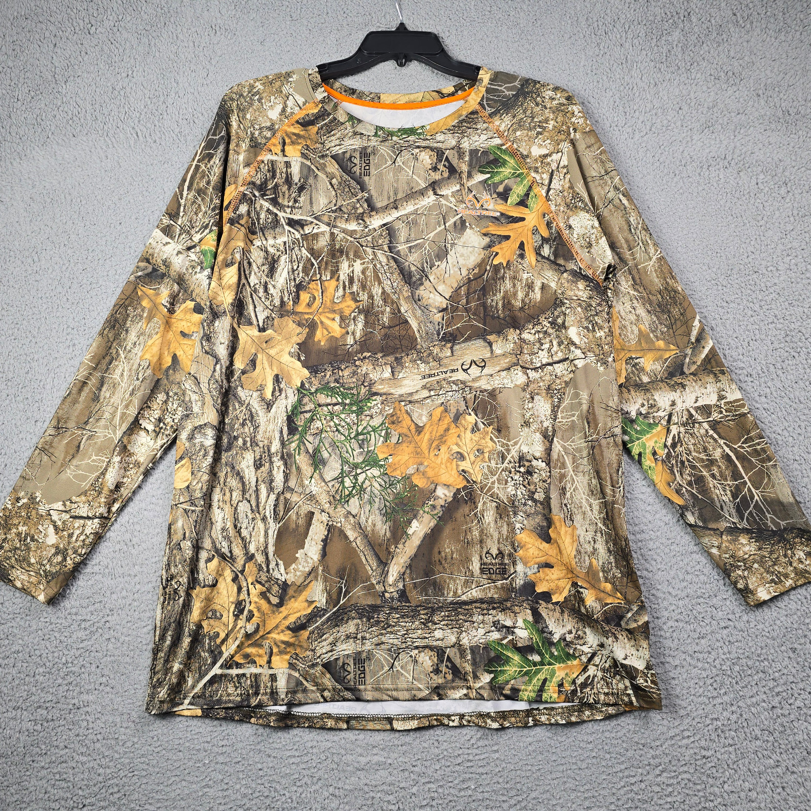 REALTREE Edge CAMO SHIRT Mens Extra Large XL BROWN Long Sleeve HUNTING HIKING