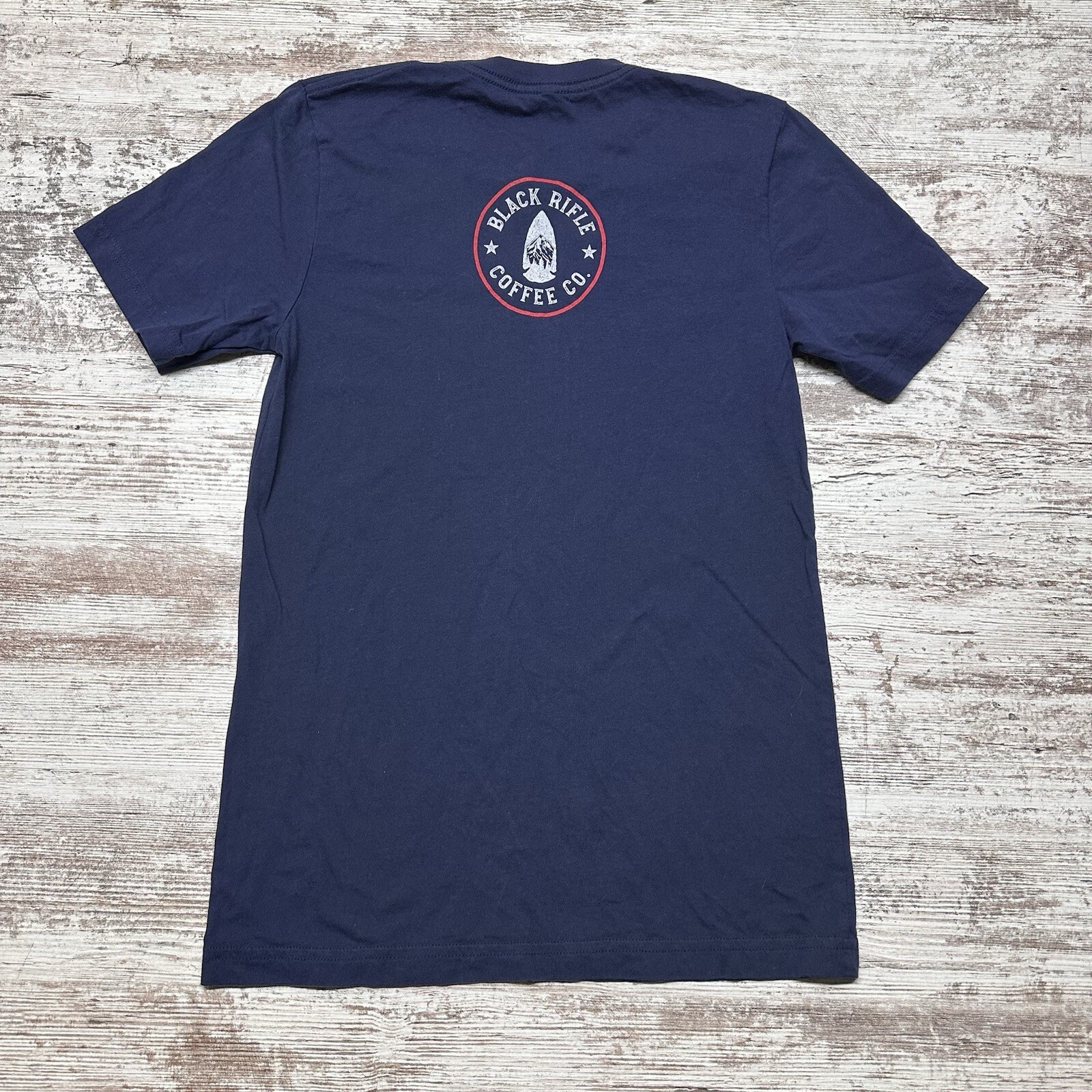 Black Rifle Coffee Shirt Men Small Blue Short Sleeve Basic Military Dad USA Made