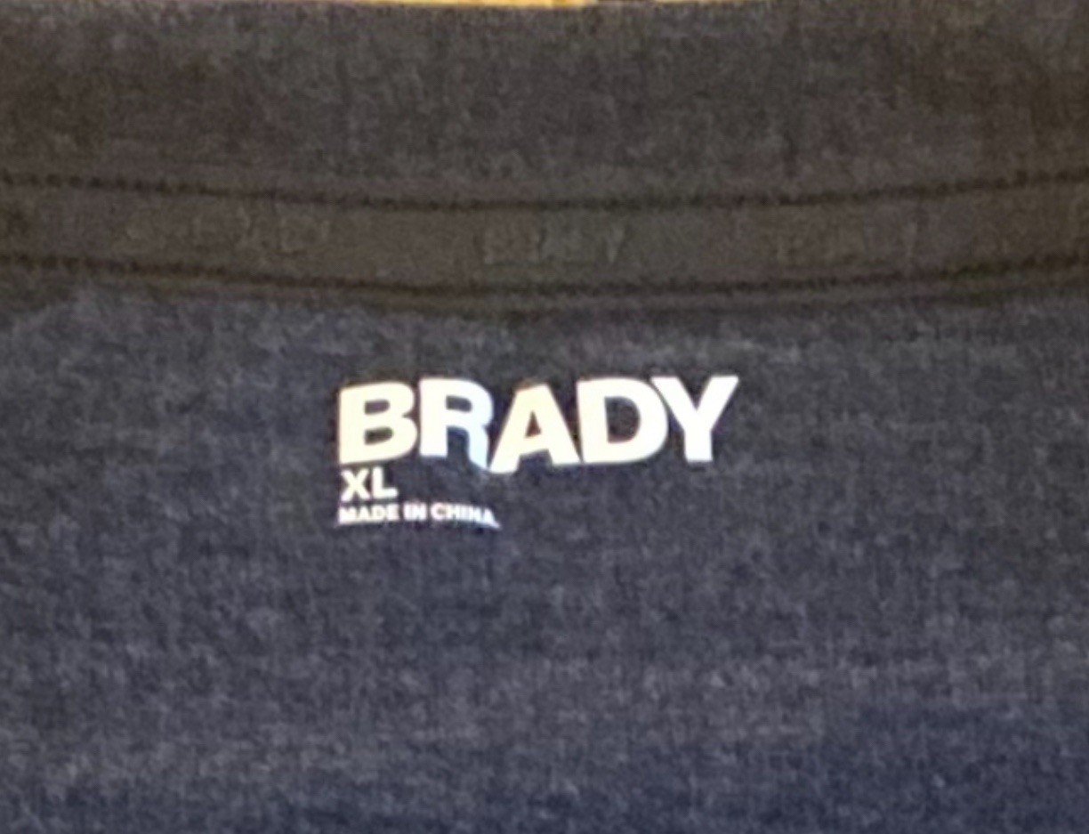 BRADY Brand Train Short Sleeve Tee T Shirt MO2T005 Men XL Blue Microstripe Tom
