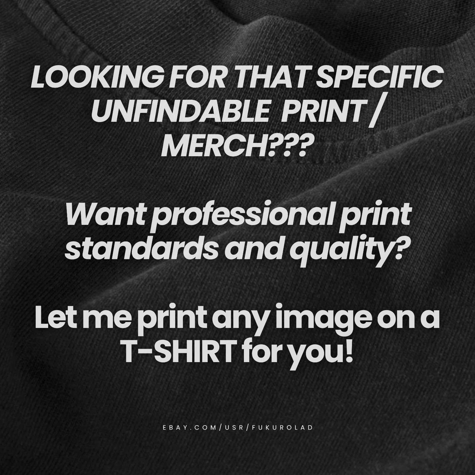 CUSTOM PRINTED TSHIRT – send in your own design/image – HIGH QUALITY PRINT