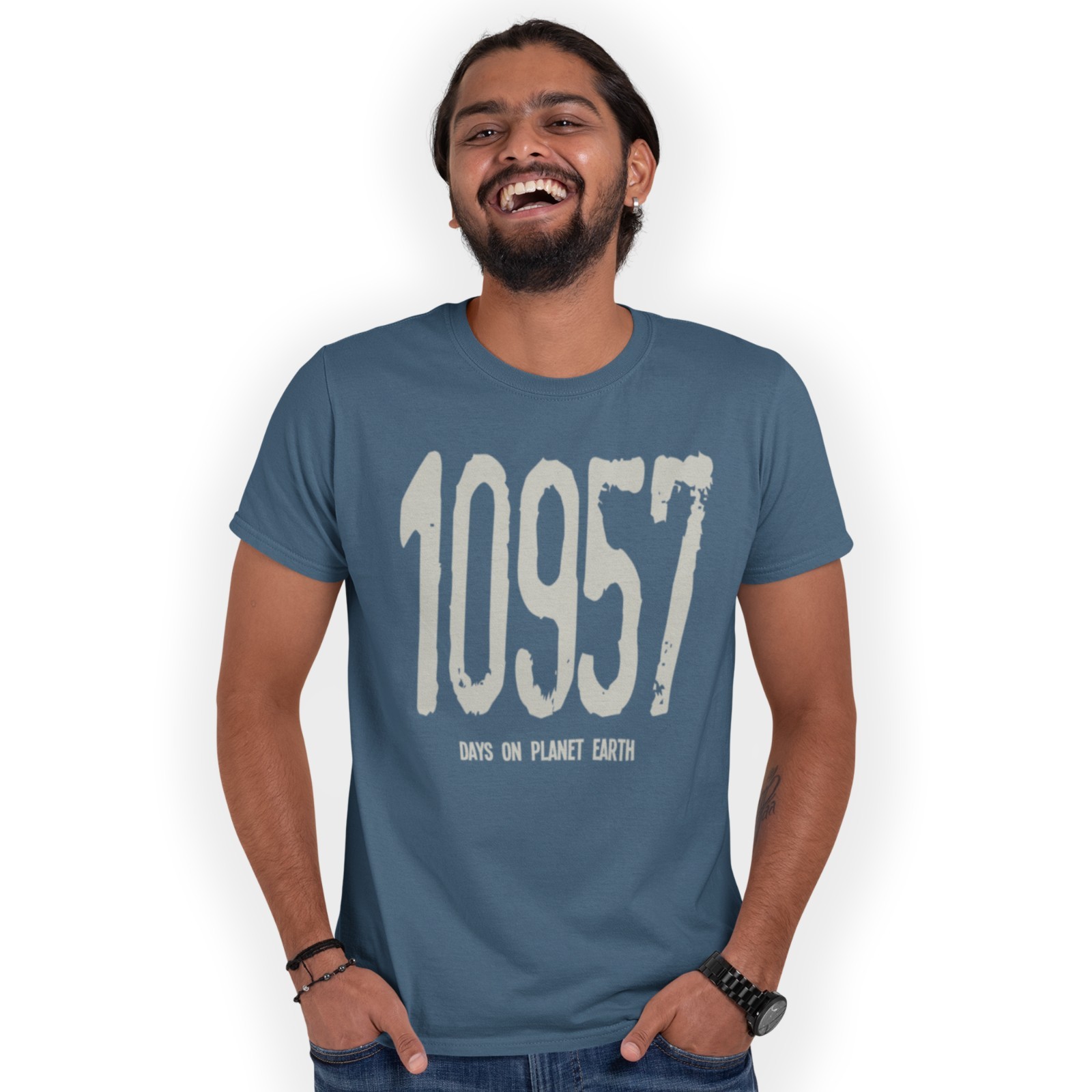 10957 Days on Planet Earth 30th Birthday Hand Printed T-Shirt Gift Size S-5XL