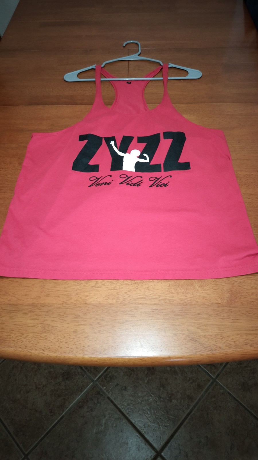 Zyzz Veni Vidi Vici stringer tank Top Extra Large Red