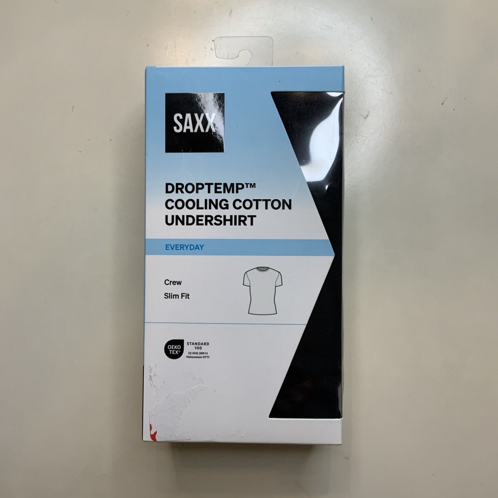 NWT Mens SAXX DropTemp Cooling Cotton Undershirt Black S