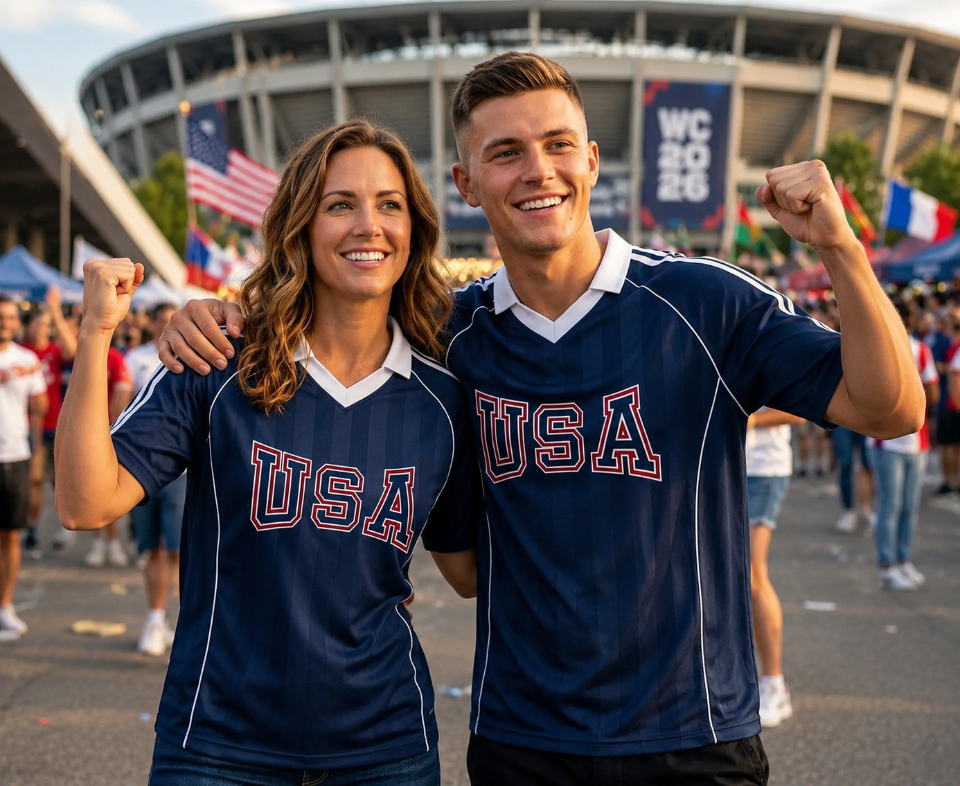 Custom USA Soccer Shirt, Personalized Name Number Sports Fan Tee