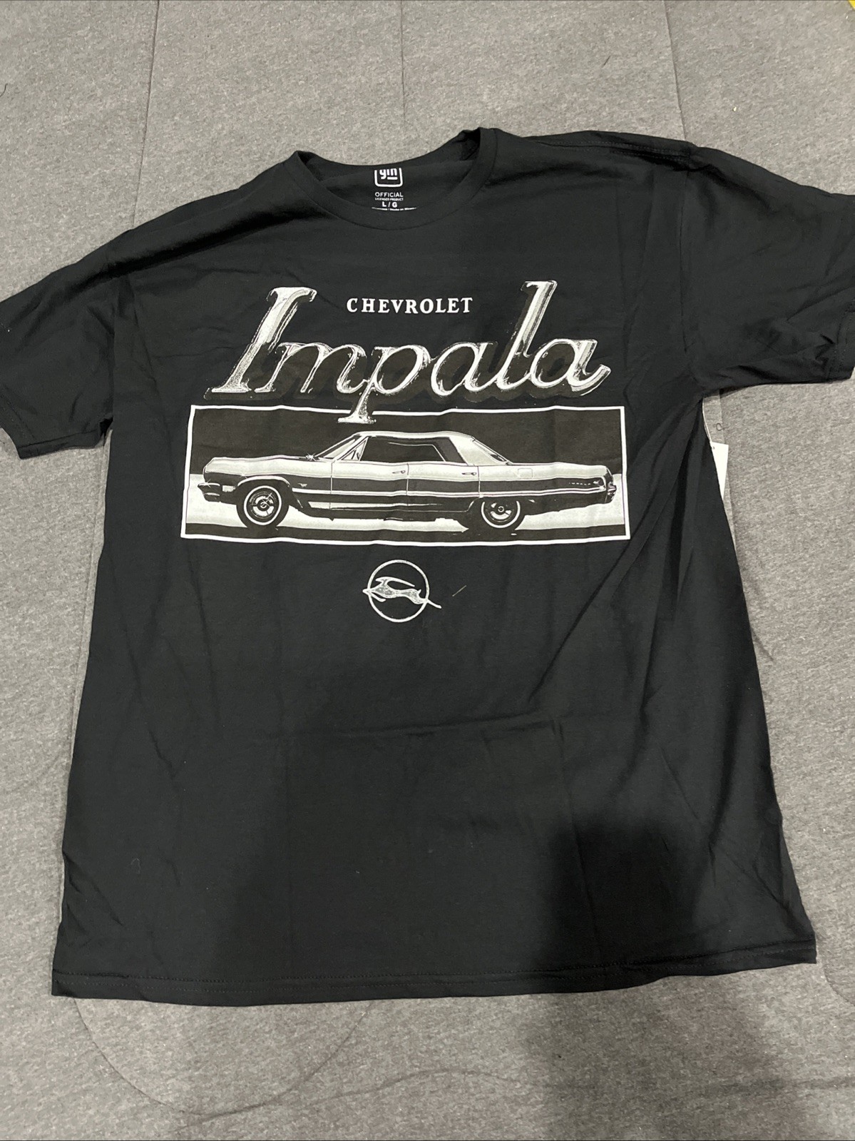 CHEVROLET IMPALA Officially Licensed T-Shirt Black Size Large