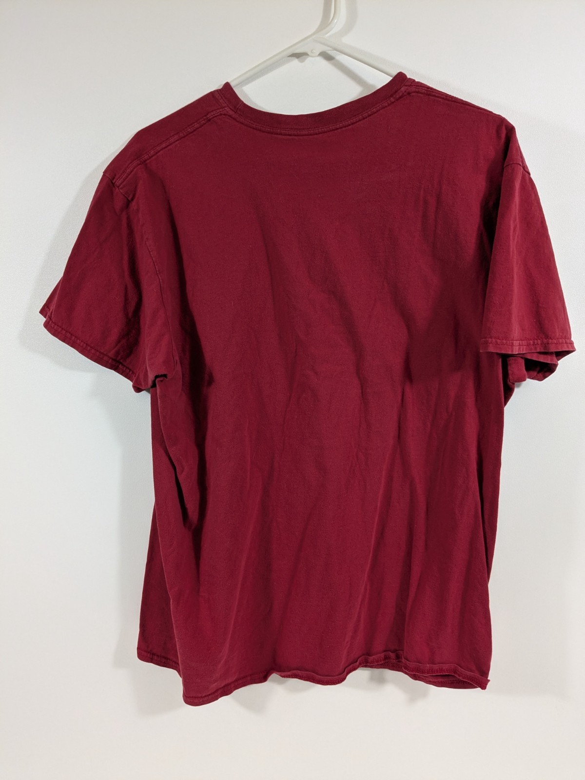 Gildan Dark Red 50/50 Cotton Poly Blend Unisex Fabric Mens Womens