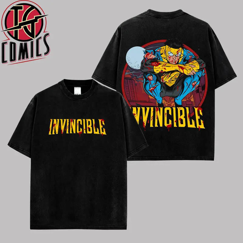 Mark Grayson – Invincible Graphic Premium Acid Washed Cotton T-Shirt (Made In US