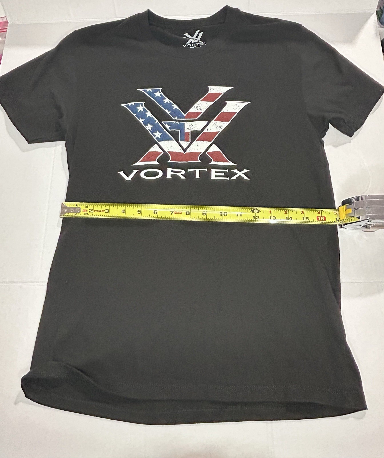 Vortex Optics Men’s Short Sleeve T-Shirt Stars and Stripes, Black , Size Small