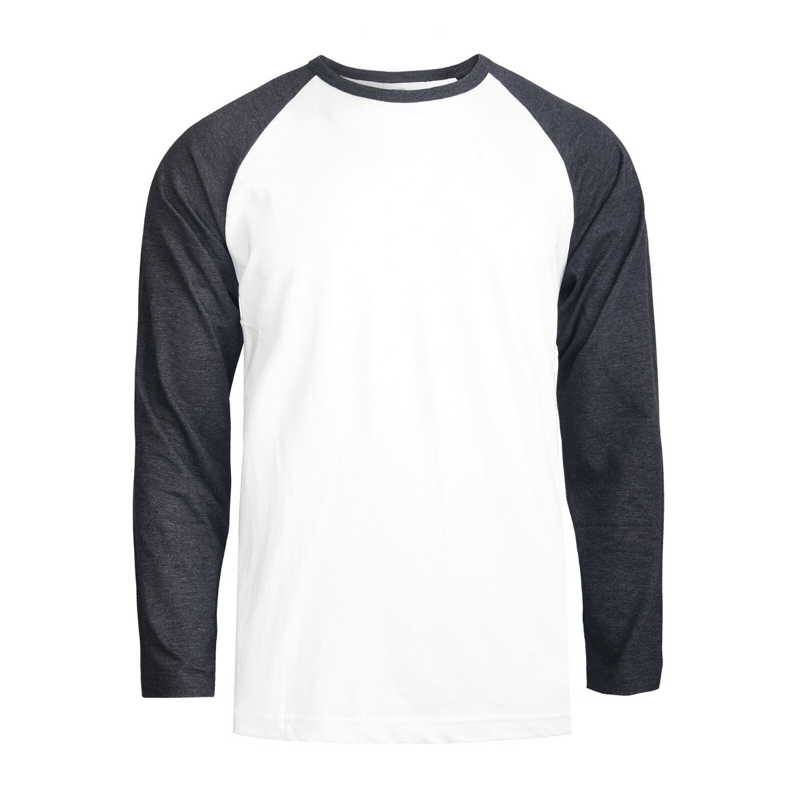 Men Baseball T-Shirt 100% Cotton Long Sleeve Soft Breathable Raglan Jersey S-3XL