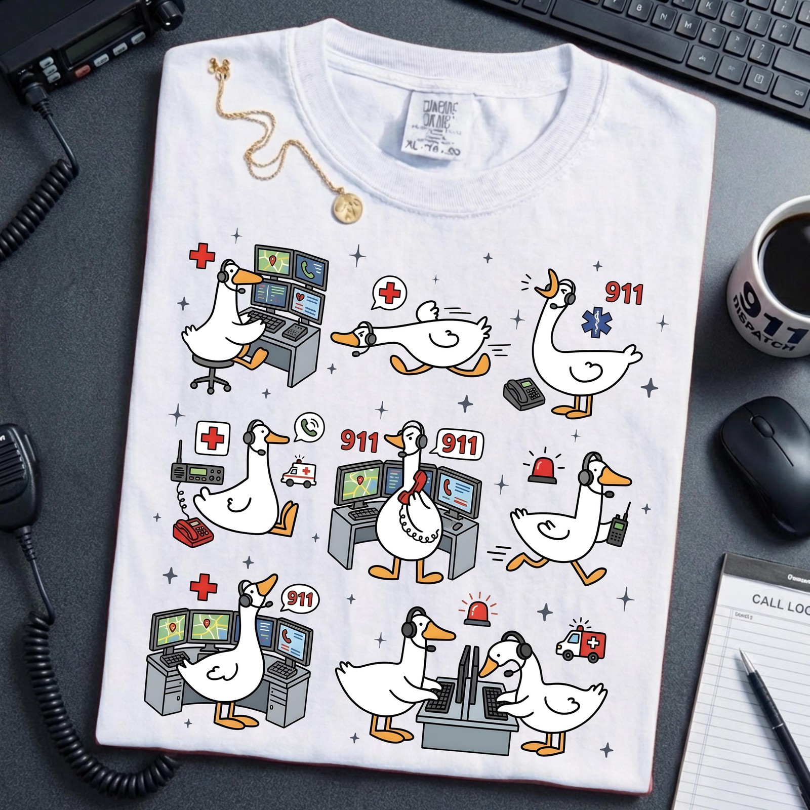 Silly Goose 911 Dispatcher Shirt Funny Emergency Call Operator Gift