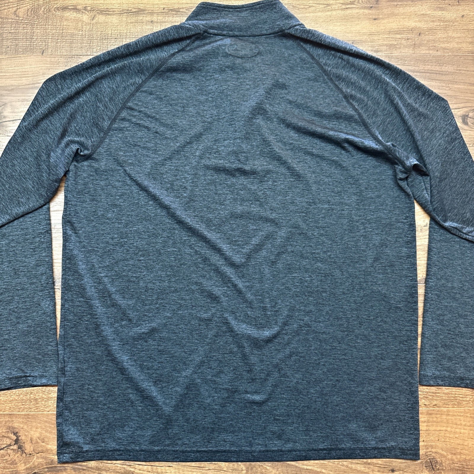 Under Armour Mens Large 1/4 Zip Pullover LS Loose HeatGear Gray Run Outdoors