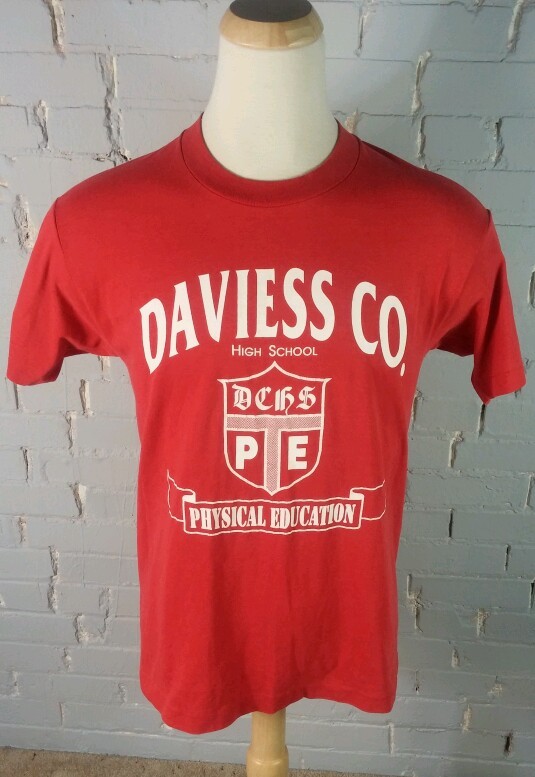 Vintage Physical Education PE Gym T Shirt Large 90s High School Sports