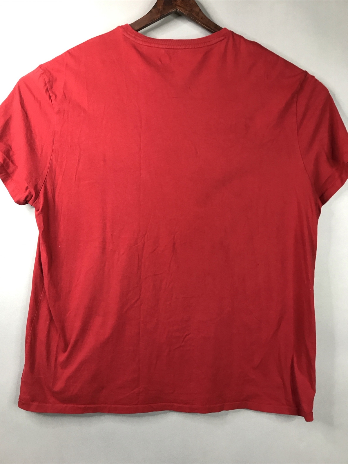 Polo Mens Graphic T-Shirt Red Big Logo Sz XXL Casual Pullover W/Stains See Pics
