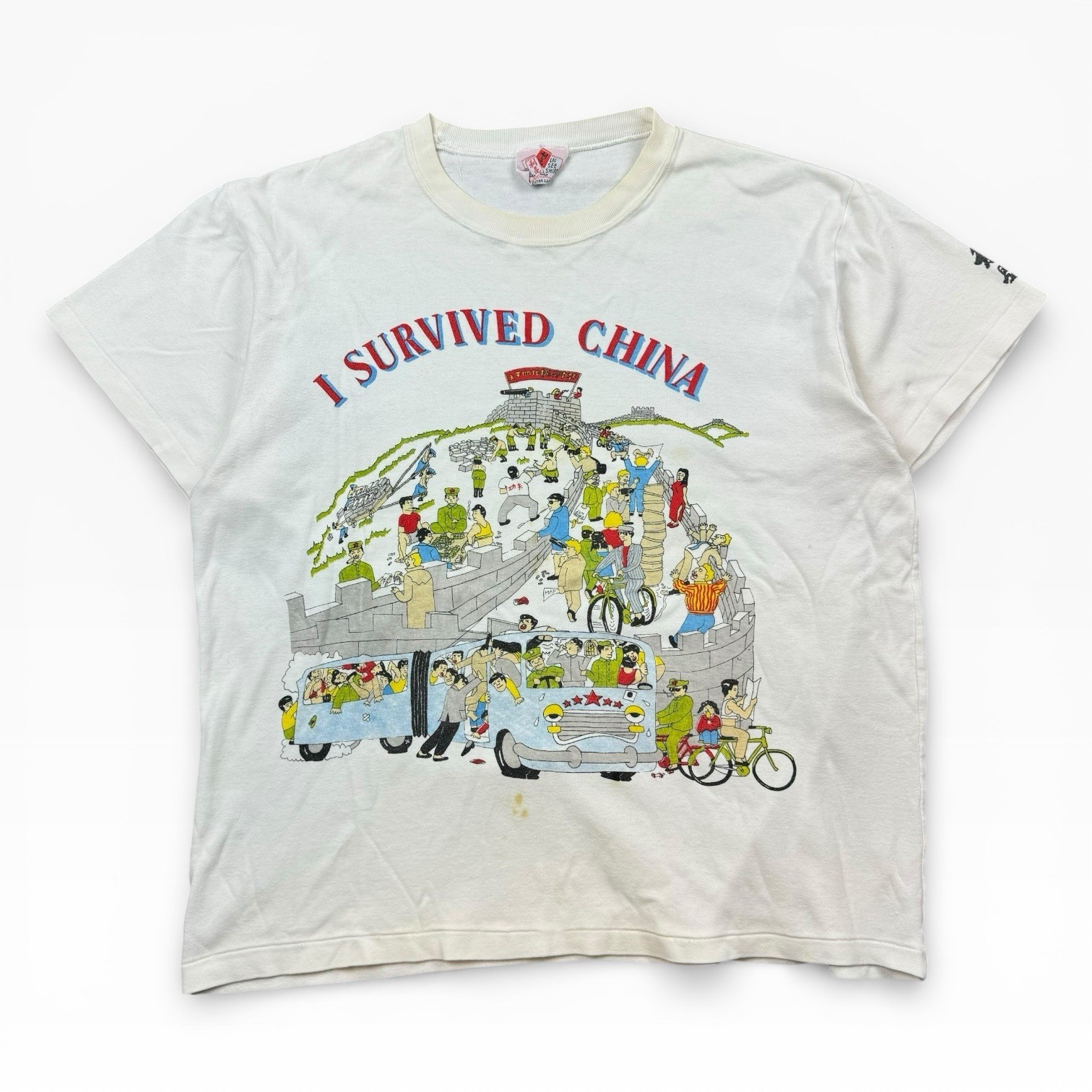 Vintage Lai See Shirts T Shirt Men’s XL White I Survived China Single Stitch