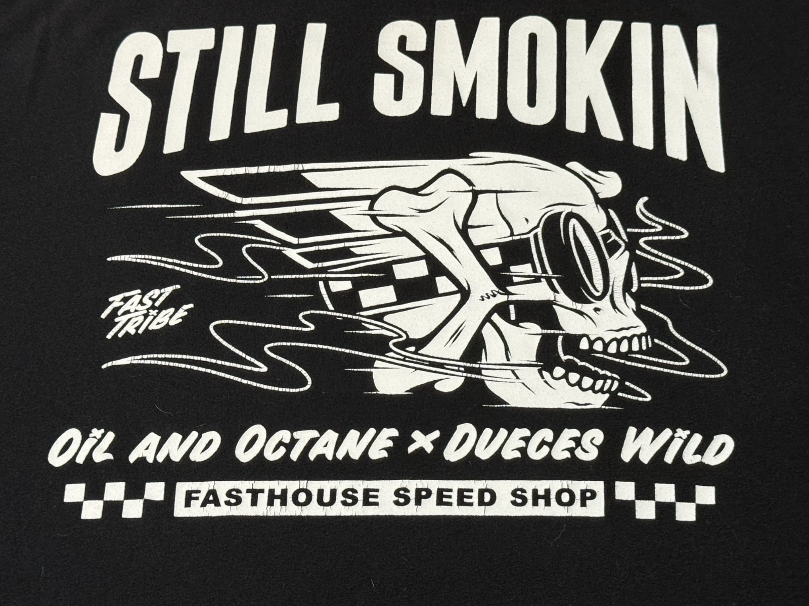 FASTHOUSE – Men’s Short Sleeve L – LARGE – Black – FAST HOUSE F/H – Still Smokin