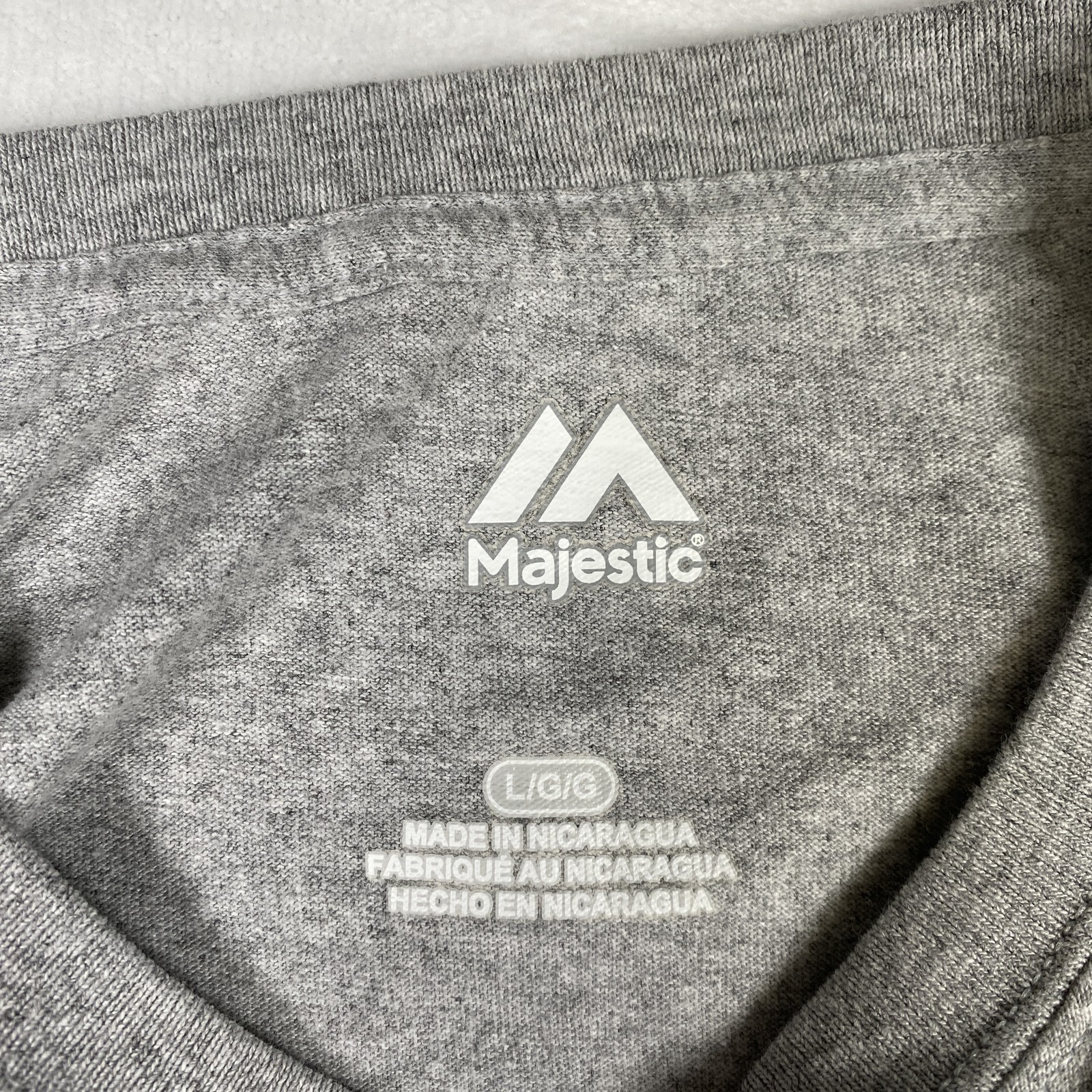 Majestic LA Dodgers Men’s Graphic T-Shirt Heather Gray Size Large Baseball Logo