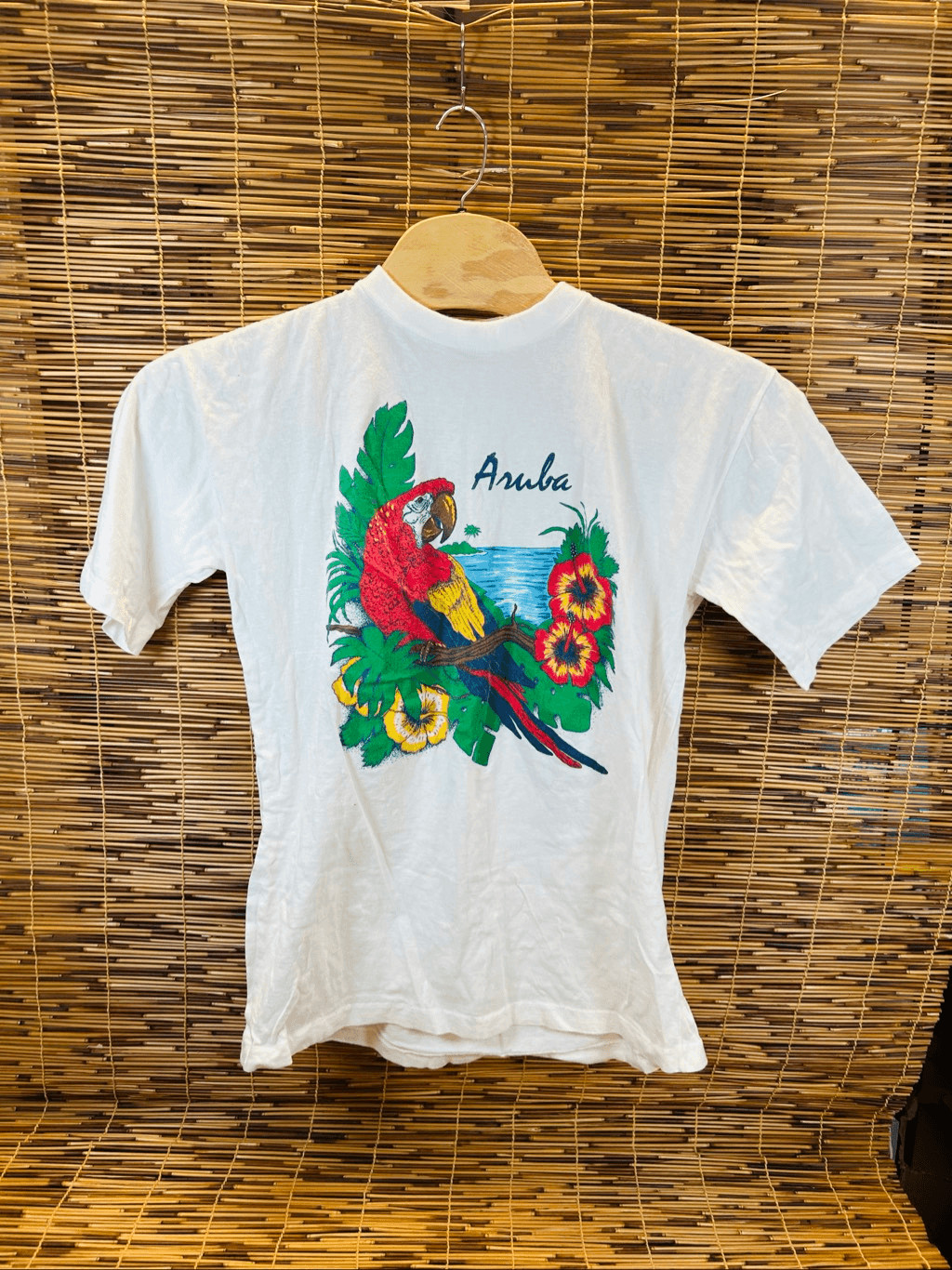 Aruba Parrot Vintage STAR T Shirt Single Stitch small stain as shown XXL