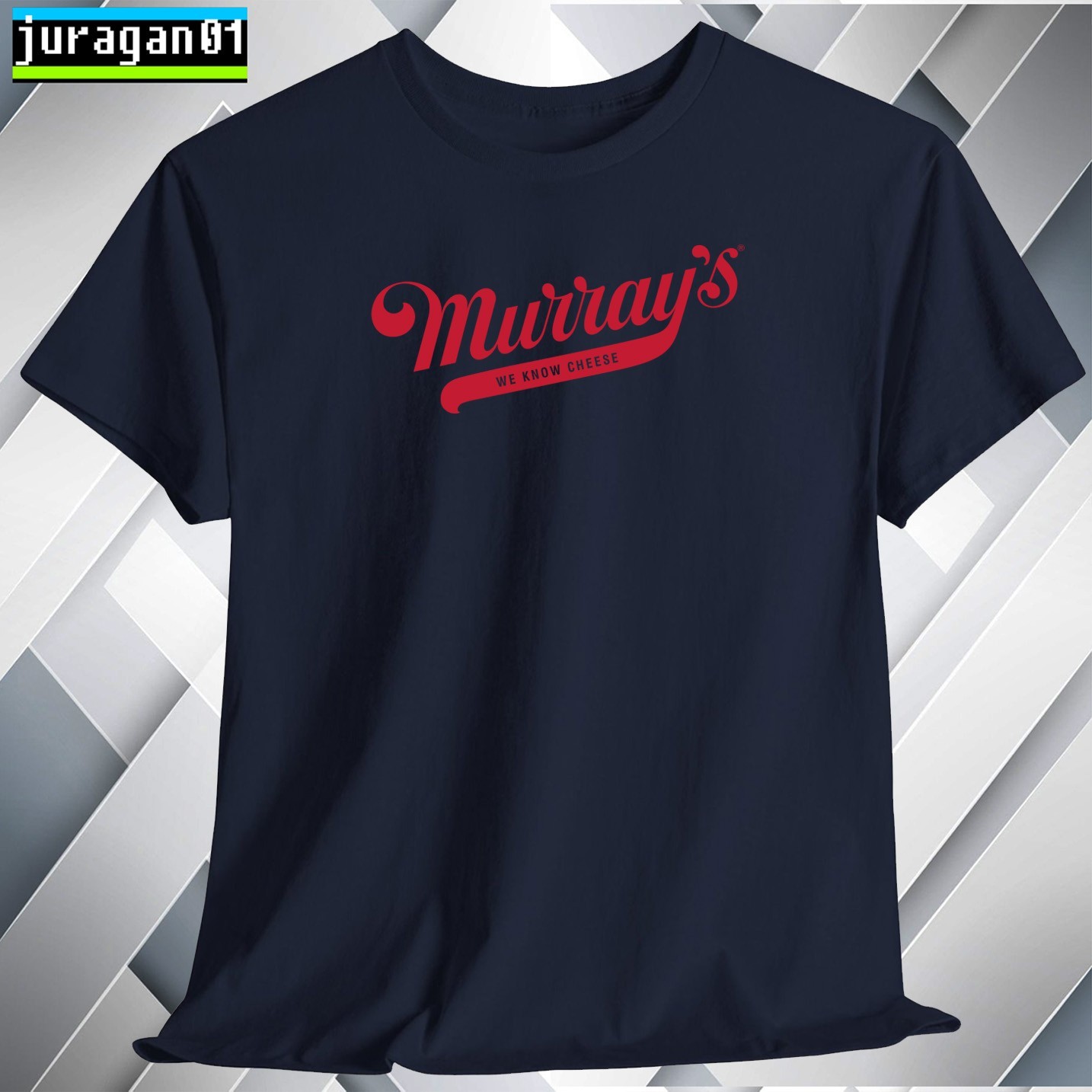 Murray’s Cheese T-Shirt Logo Black/Gray/Blue/Red/White/Choc S to 5XL Made in USA