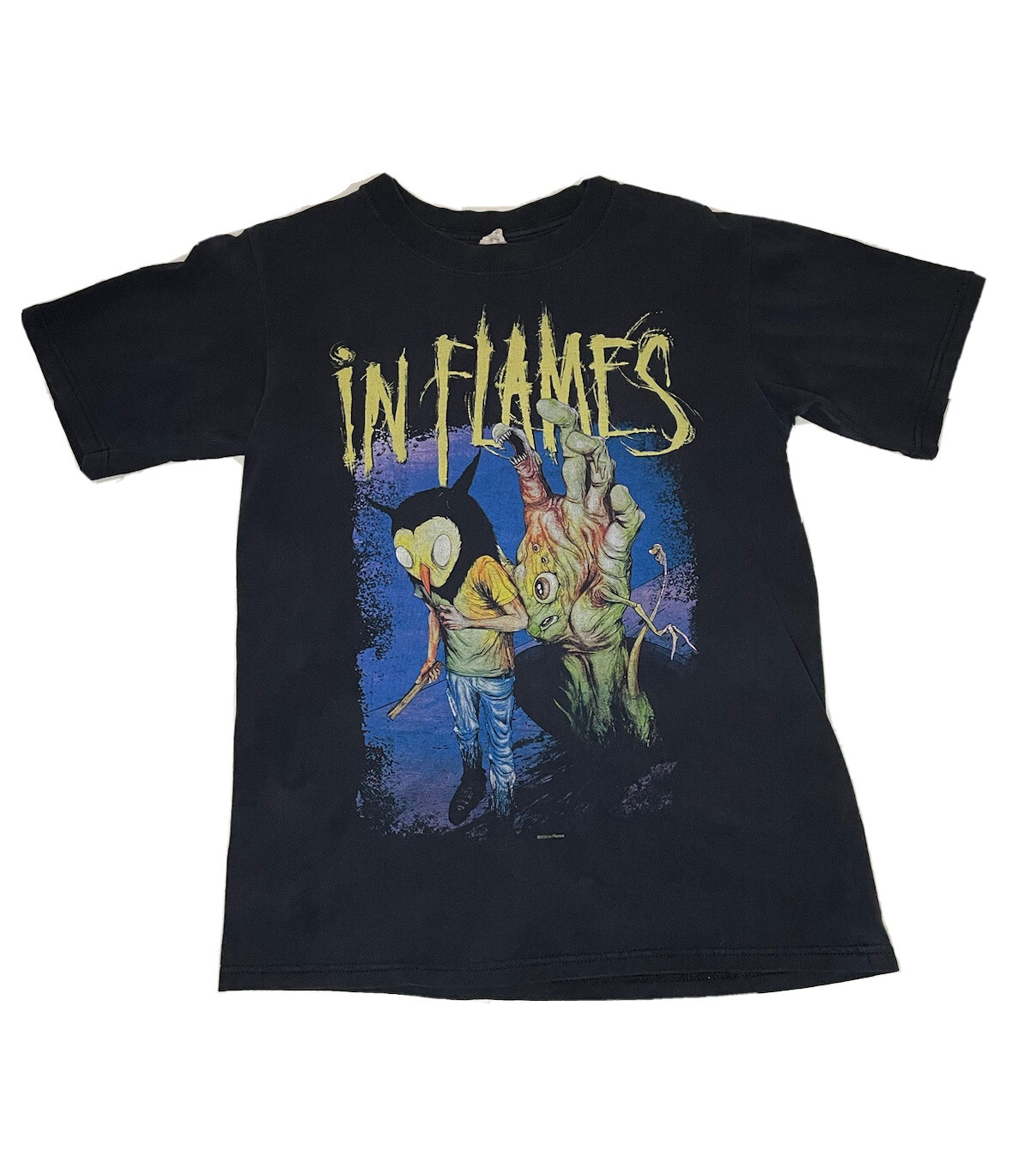 Y2K In Flames T Shirt S Heavy Metal Rock Band 2008 Alex Pardee Graphic Swedish