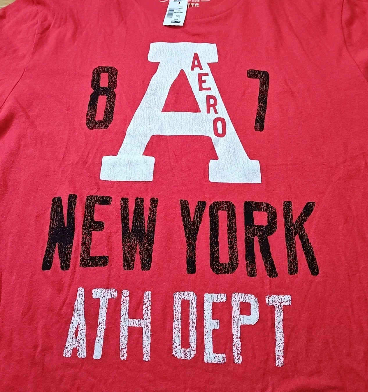 Aeropostale Modern Single Stitch T-shirt XXL Red Crewneck Big A Graphic Y2k Nwt