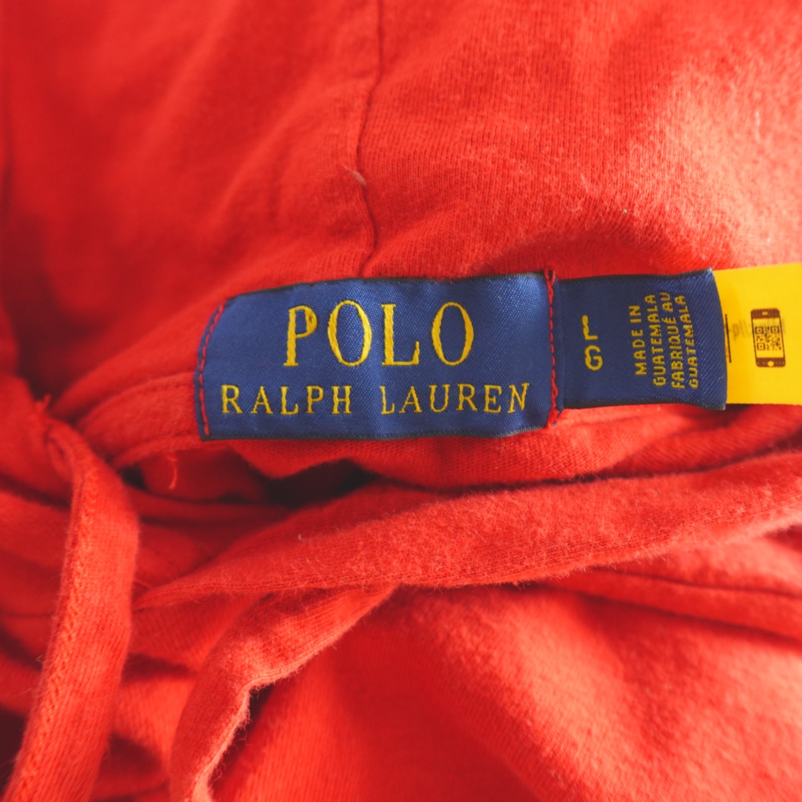 Ralph Lauren Polo Bear Pullover Large Red Sun Valley Jersey Hooded T Shirt