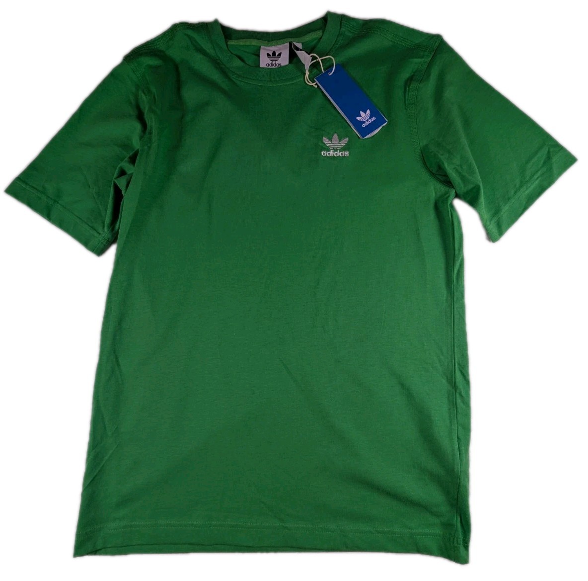 Adidas Trefoil Essentials Mens Size Large T-Shirt Energy Green 100% Cotton NWT