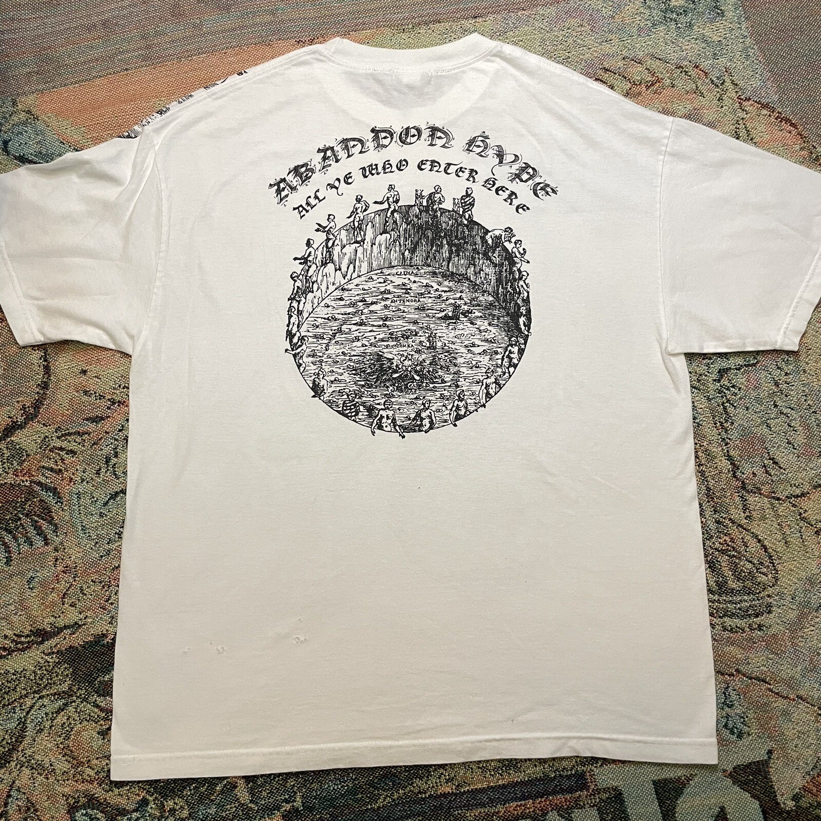 Vintage Rogue Status T Shirt XL Rob Dyrdek Vestibule Circles Of Hell Skate AOP