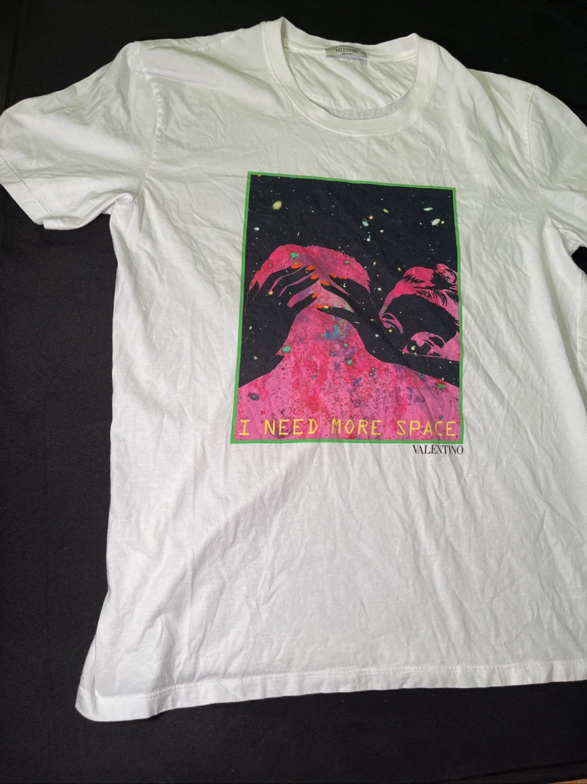 RARE AUTHENTIC VALENTINO I NEED MORE SPACE TSHIRT MENS XL Made In Italy $505