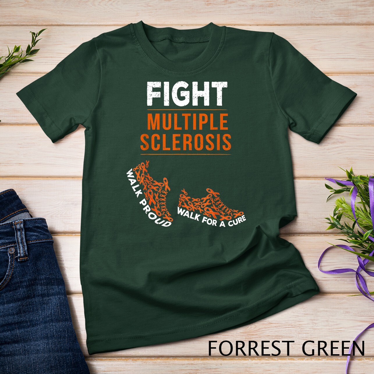 Fight Multiple Sclerosis MS Awareness Warrior Ribbon Unisex T-shirt