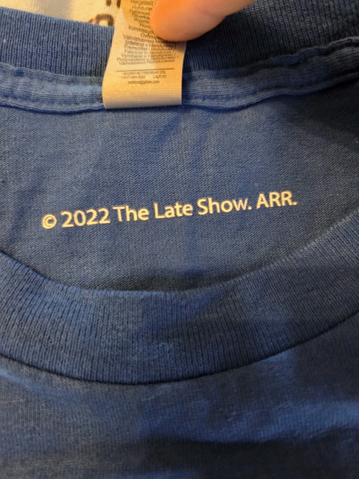 The Late Show With Stephen Colbert Is Potato Blue Short Sleeve T Shirt Size L