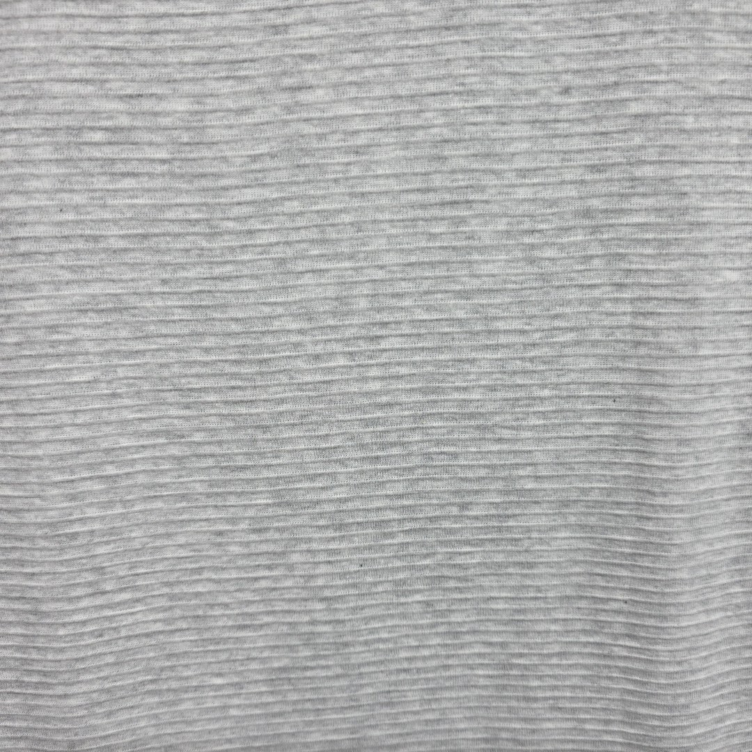 Hedge Mens Sand Mel Horizontal Ribbed Knit Short Sleeve Casual Tee Sz Lg Gray