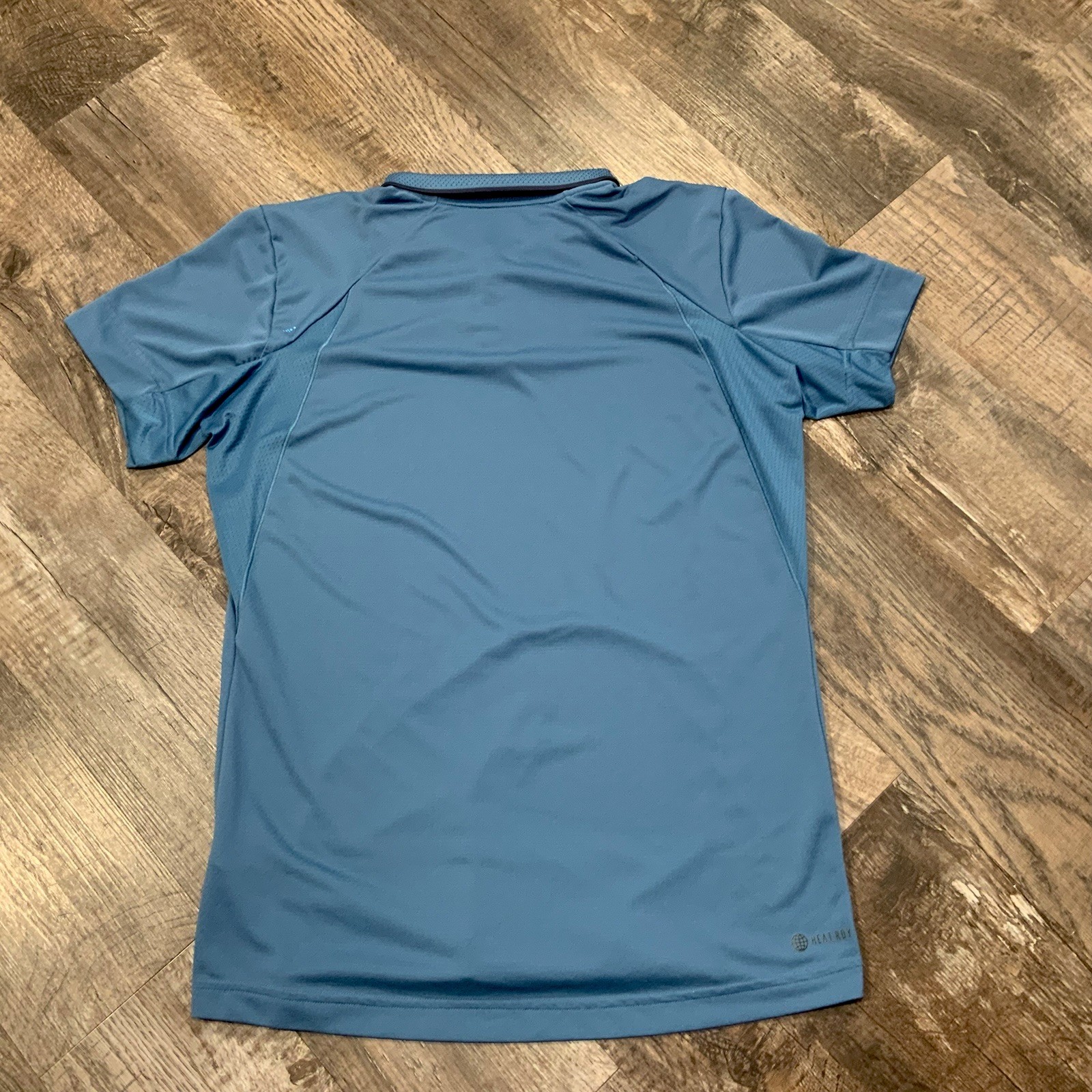Adidas Freelift Polo Men’s M Blue Short Sleeve Tennis Shirt Gameset Logo