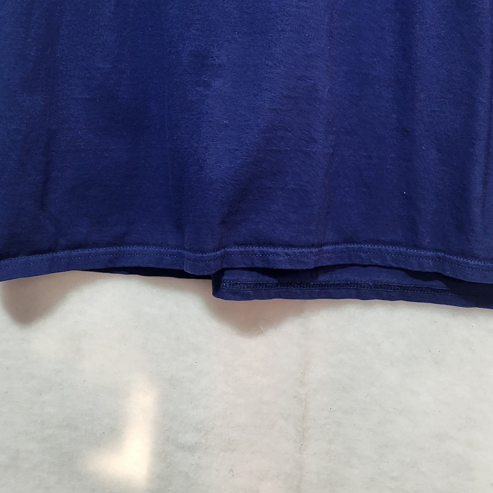Port & Company Navy Blue Handprint Graphic Tee Shirt Large Ring Spun Cotton
