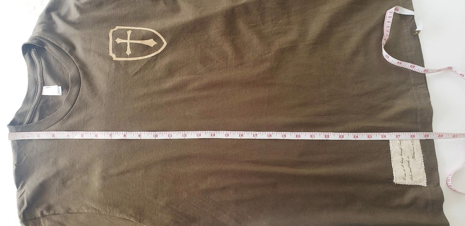 American Apparel Men’s Brown Religious Graphic Short Sleeve T-shirt Size Large