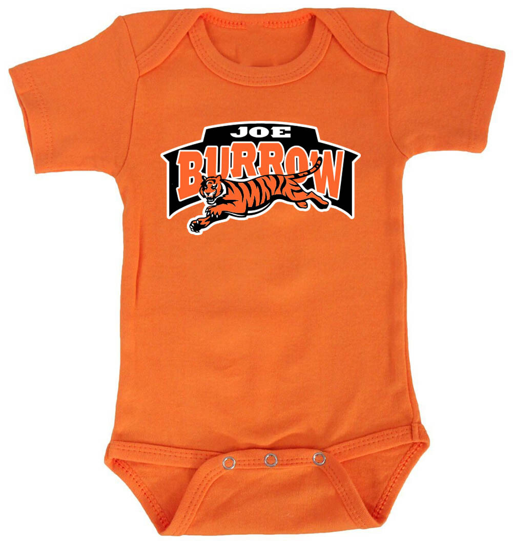 Joe Burrow Old School Logo Jersey Creeper Romper One Piece BABY