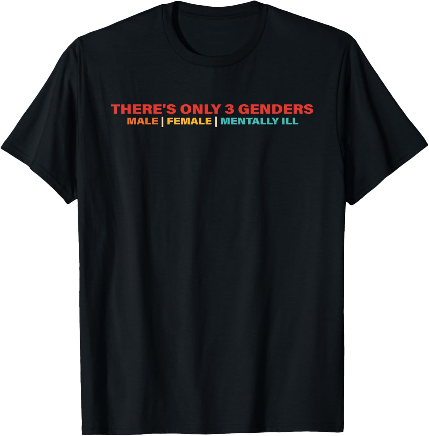 There’s Only 3 Genders Male Female Mentally Ill T-Shirt