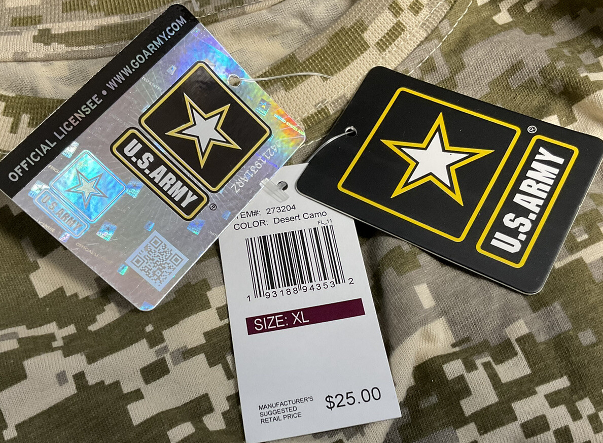 *NWT* MEN’S U.S. ARMY (Size XL) DIGITAL / DESERT CAMO T-SHIRT