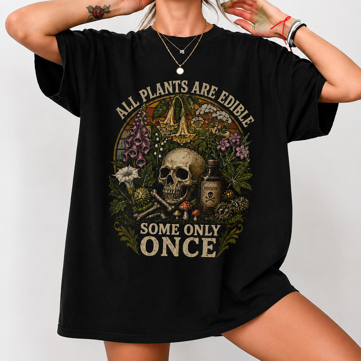 All Plants Are Edible Some Only Once Shirt, Funny Botanical Shirt, Dark Humor