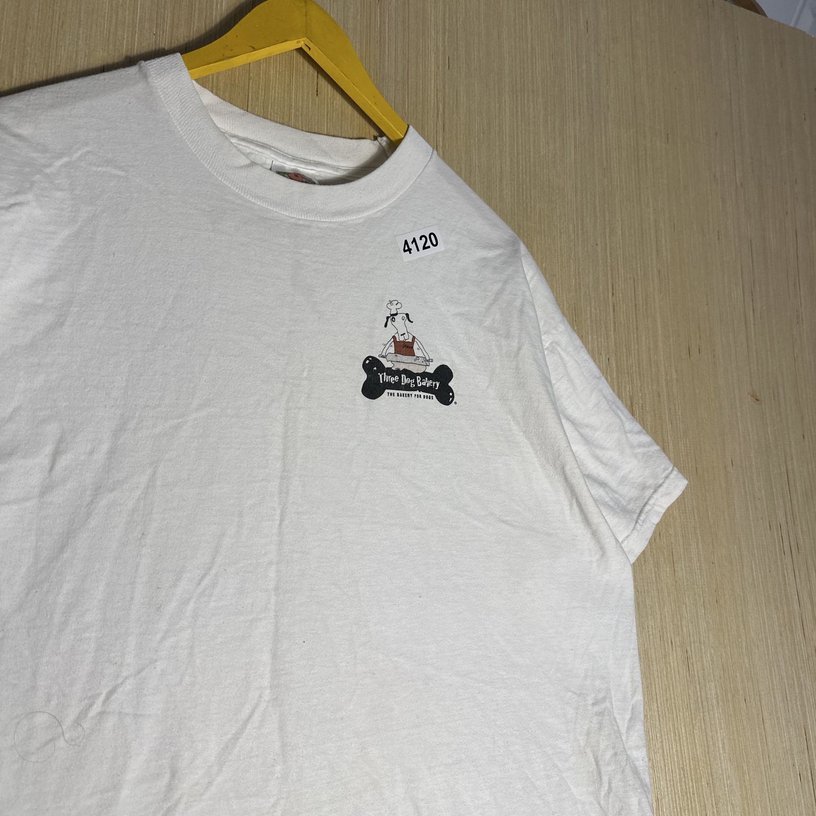 Vintage 90s Three Dog Bakery Graphic Print White XL T-Shirt Men’s