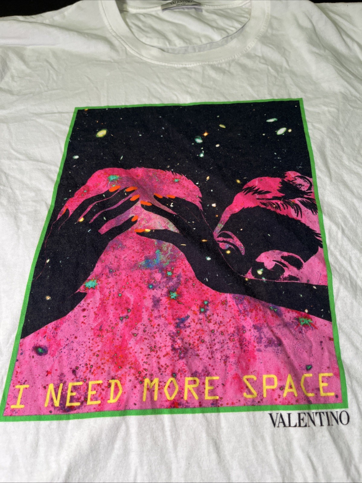 RARE AUTHENTIC VALENTINO I NEED MORE SPACE TSHIRT MENS XL Made In Italy $505