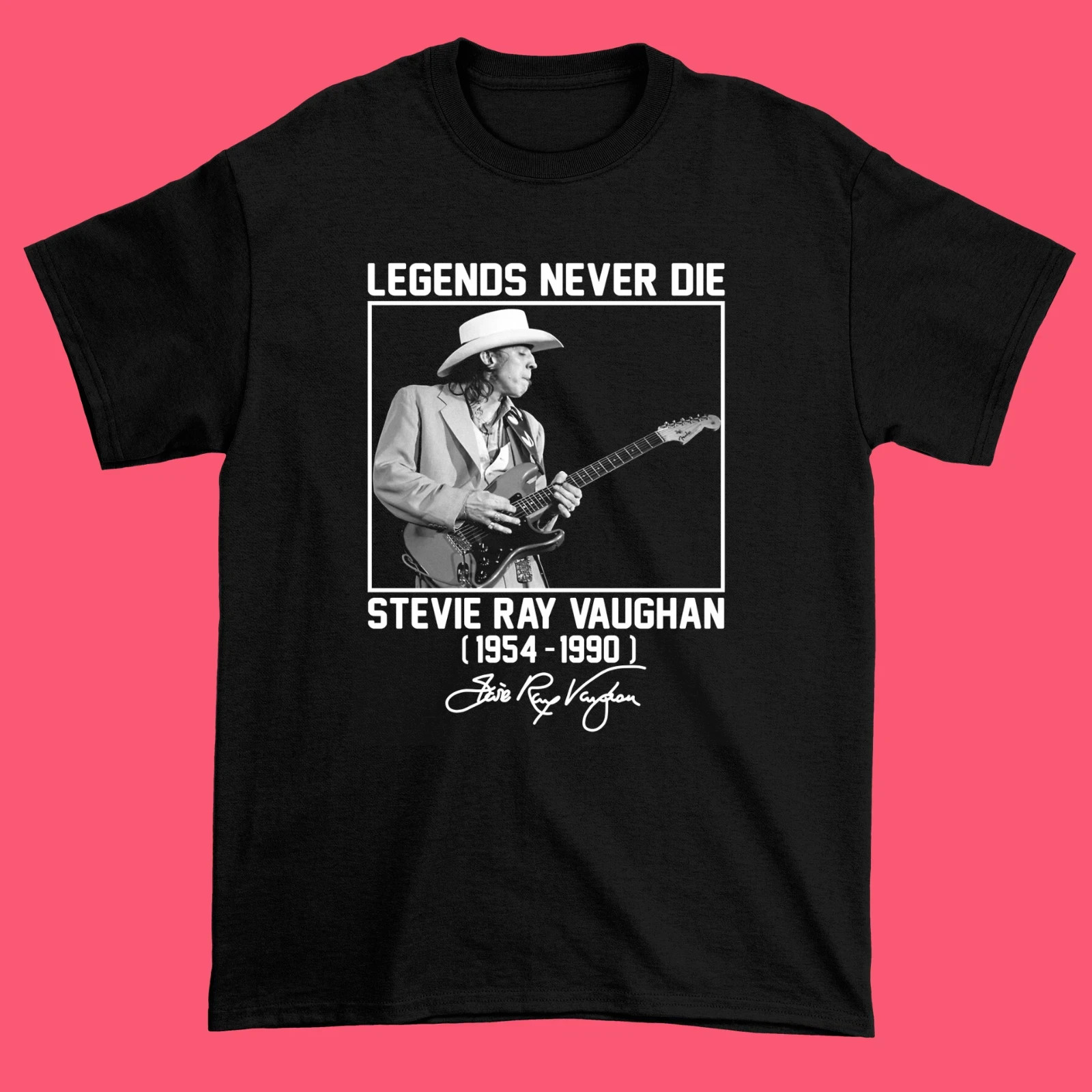 Legend Stevie Ray Vaughan Black Unisex S-5XL T-shirt For Men Women PD1586