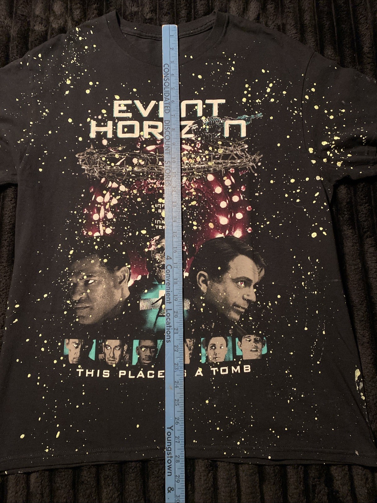 Event Horizon Glow In The Dark Shirt Large All Over Print Graveyard Goods OOP