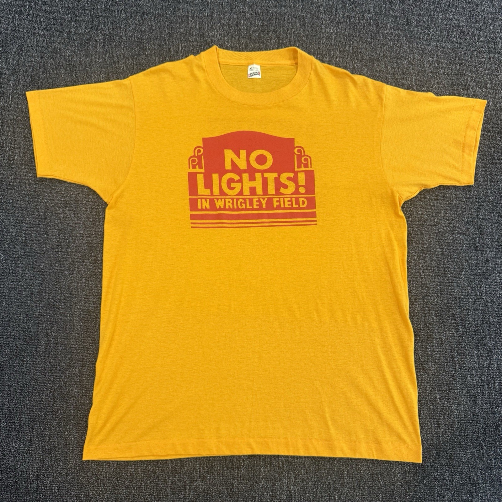 Vintage 80s Chicago Cubs No Lights Wrigley Field Protest T Shirt Screen Stars XL