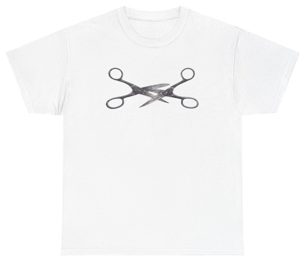 Crossed Scissors Tee, Sapphic Humor Shirt | Unethical Threads